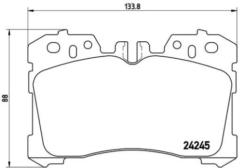 Brake Pad Set, disc brake BREMBO P 83 075)