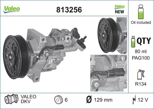 Kompressor, Klimaanlage VALEO 813256)