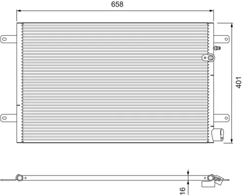 Kondensator, Klimaanlage VALEO 814004)