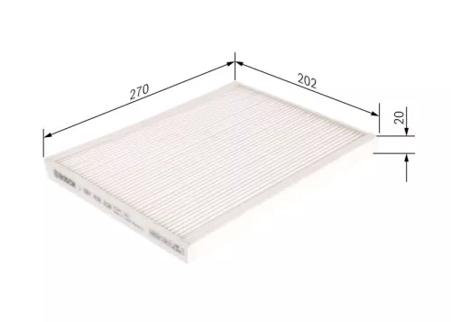 Kabinenluftfilter BOSCH 1 987 432 236)
