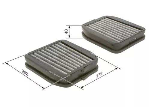 Kabinenluftfilter BOSCH 1 987 432 512)