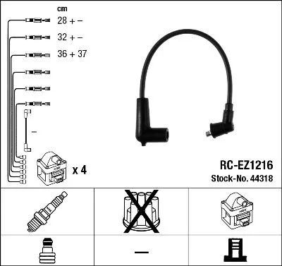 Zündkabelsatz NGK 44318)