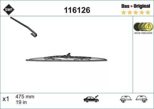 Wiper Blade SWF 116126)