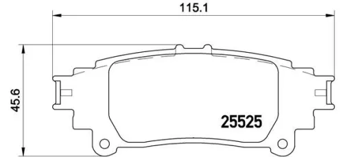 Brake Pad Set, disc brake BREMBO P 83 132)