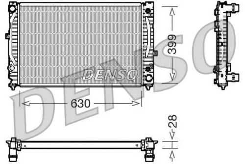 Radiator, engine cooling DENSO DRM02031)
