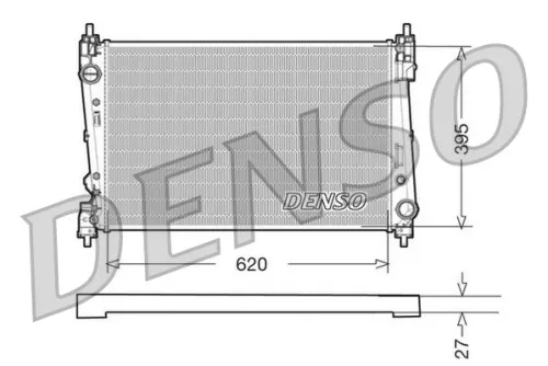Radiator, engine cooling DENSO DRM09112)