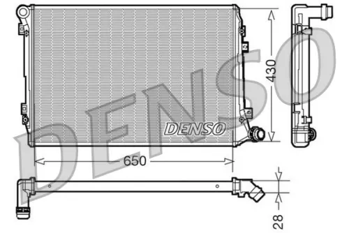 Radiator, engine cooling DENSO DRM32037)