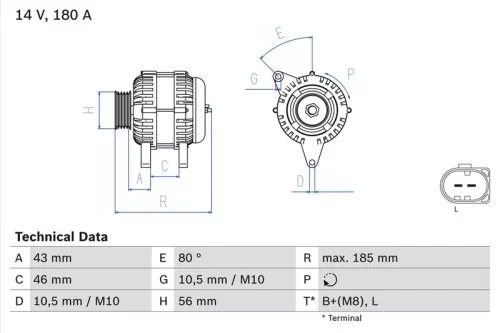Generator BOSCH 0 986 081 390)
