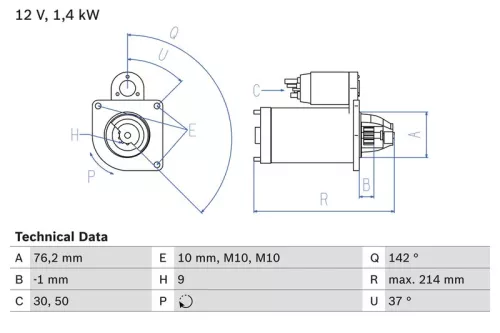 Starter BOSCH 0 986 020 860)