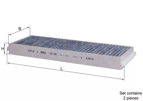 Kabinenluftfilter KNECHT LAK 239/S)