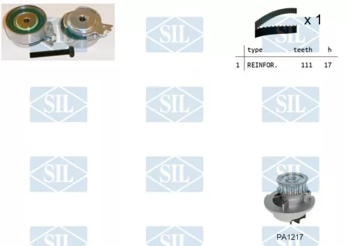 Water Pump & Timing Belt Kit Saleri SIL K1PA1217)