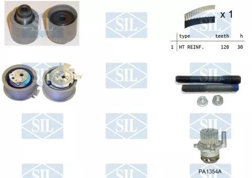 Water Pump & Timing Belt Kit Saleri SIL K1PA1354A)