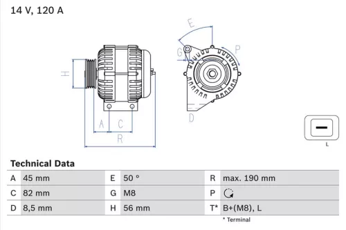Generator BOSCH 0 986 041 740)