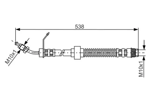 Bremsschlauch BOSCH 1 987 481 151)