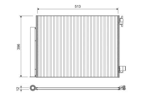 Kondensator, Klimaanlage VALEO 814373)