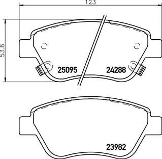 Brake Pad Set, disc brake BREMBO P 59 081)