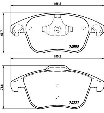 Brake Pad Set, disc brake BREMBO P 61 117)