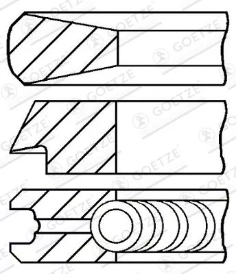 Kolbenring-Satz GOETZE ENGINE 08-433600-00)