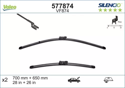 Wiper Blade VALEO 577874)