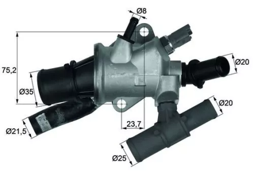 Thermostat, Kühlmittel MAHLE TI 166 88)