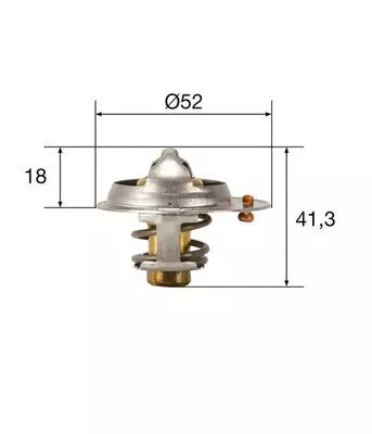 Thermostat, coolant MAHLE TX 85 82)