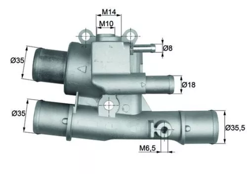 Thermostat, Kühlmittel MAHLE TI 124 88)