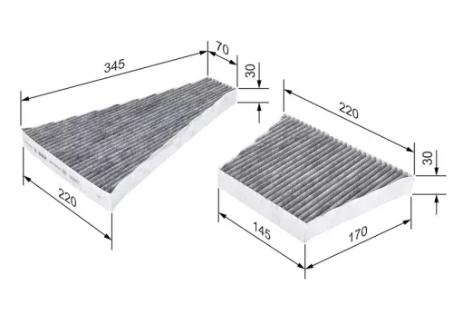 Kabinenluftfilter BOSCH 1 987 435 506)