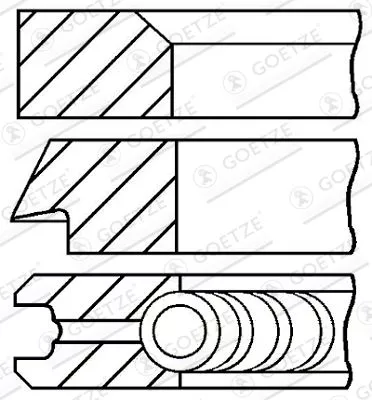 Piston Ring Kit GOETZE ENGINE 08-436800-00)