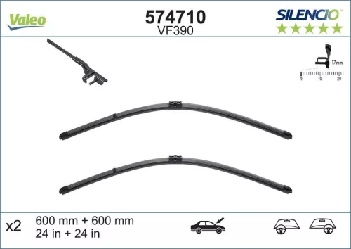 Scheibenwischerblatt VALEO 574710)