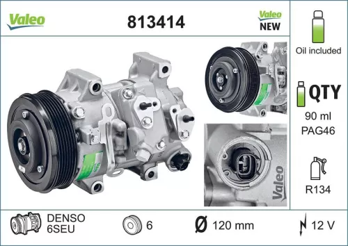 Compressor, air conditioning VALEO 813414)