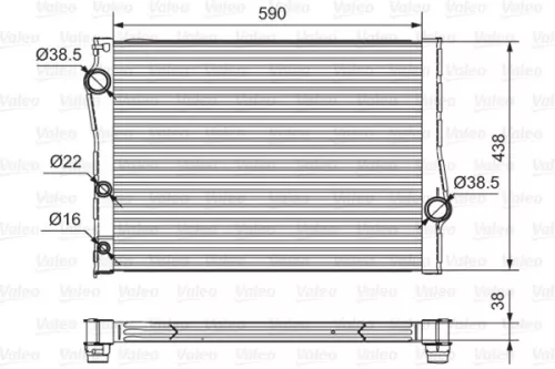 Kühler, Motorkühlung VALEO 701549)