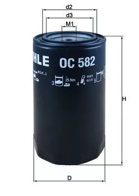 Ölfilter KNECHT OC 582)