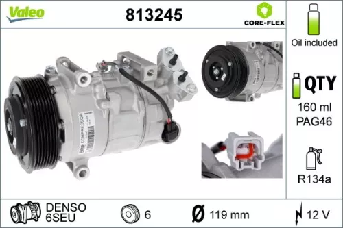 Compressor, air conditioning VALEO 813245)