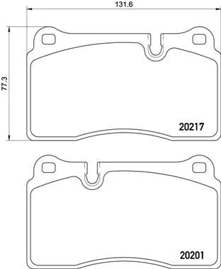 Bremsbelagsatz, Scheibenbremse BREMBO P 02 002)