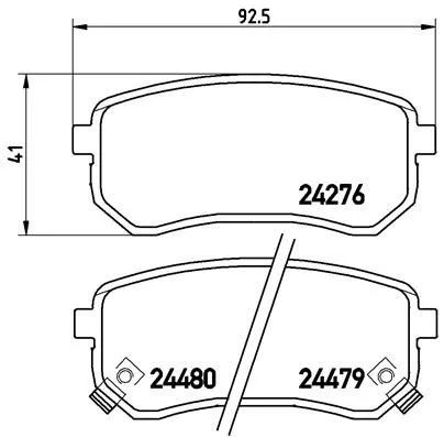 Brake Pad Set, disc brake BREMBO P 30 033)