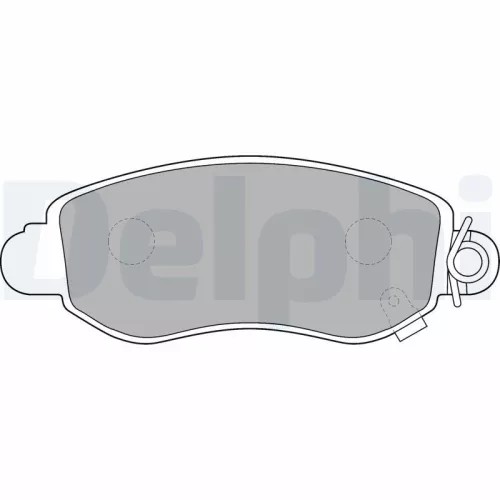 Brake Pad Set, disc brake DELPHI LP1582)