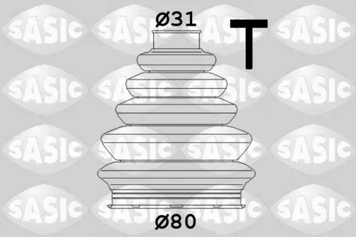 Bellow Kit, drive shaft SASIC 1906058)