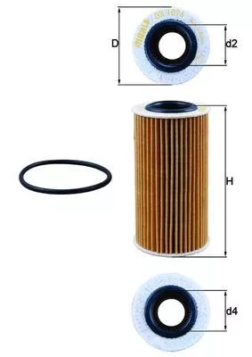 Ölfilter KNECHT OX 1076D)