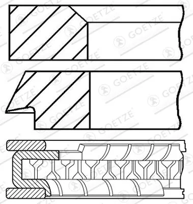 Kolbenring-Satz GOETZE ENGINE 08-991400-00)