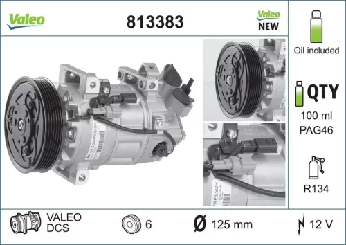 Kompressor, Klimaanlage VALEO 813383)