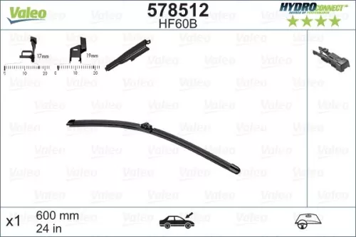Wiper Blade VALEO 578512)