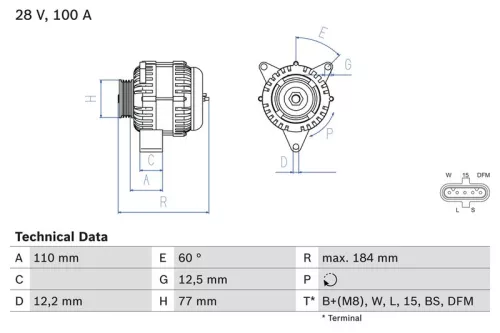 Alternator BOSCH 0 986 042 390)