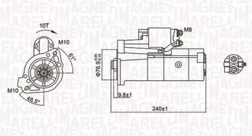 Starter MAGNETI MARELLI 063721221010)