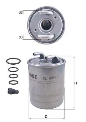 Kraftstofffilter KNECHT KL 490/1D)