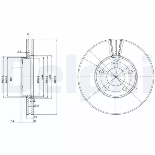 Brake Disc DELPHI BG3199)