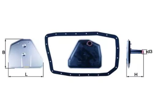 Hydraulic Filter, automatic transmission KNECHT HX 162D)