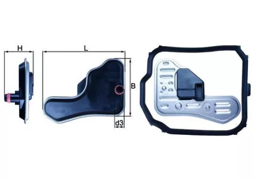 Hydraulic Filter, automatic transmission KNECHT HX 148D)