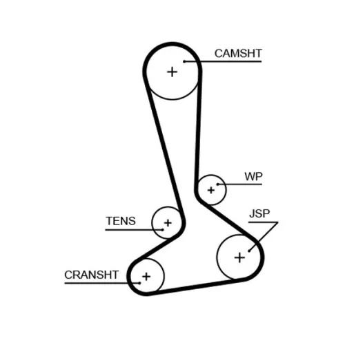 Timing Belt GATES 5645XS)