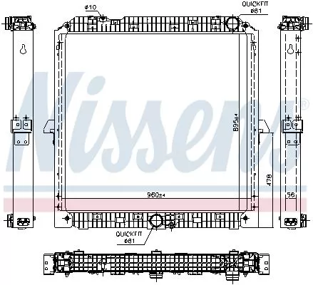 Radiator, engine cooling NISSENS 67192)