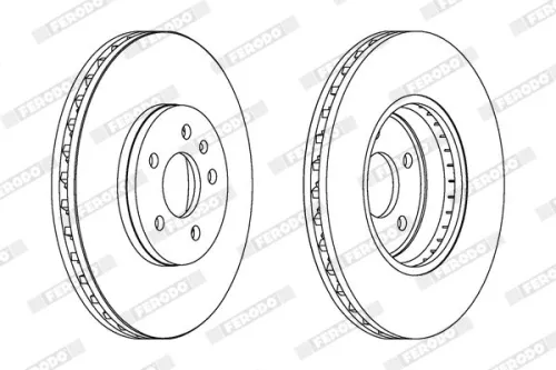 Brake Disc FERODO DDF1664C)